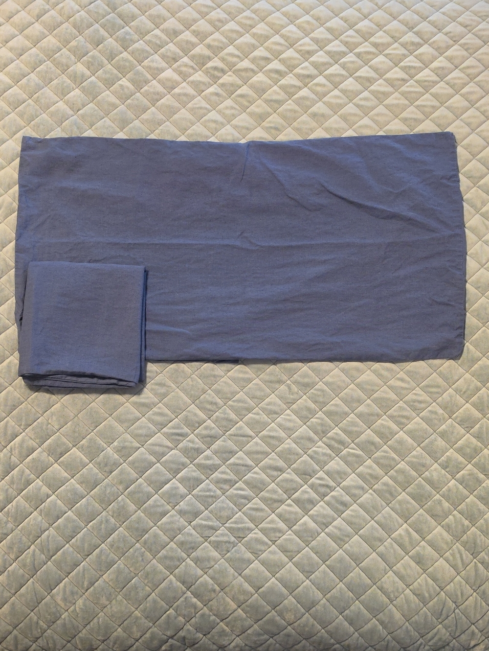 Blue Linen Pillow Shams King Set Of 2